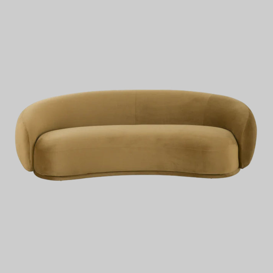 TOV - Kendall 90" Velvet Sofa - Cognac