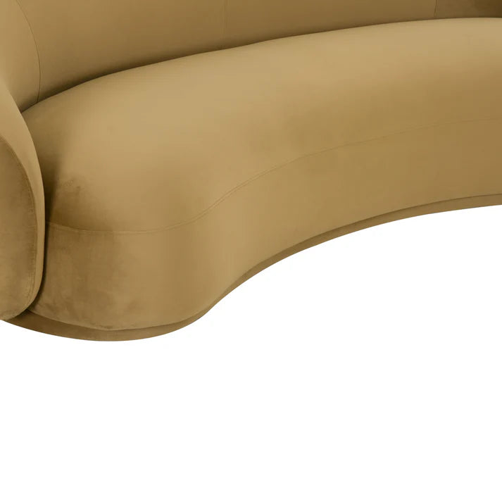 Kendall 90" Velvet Sofa - Cognac