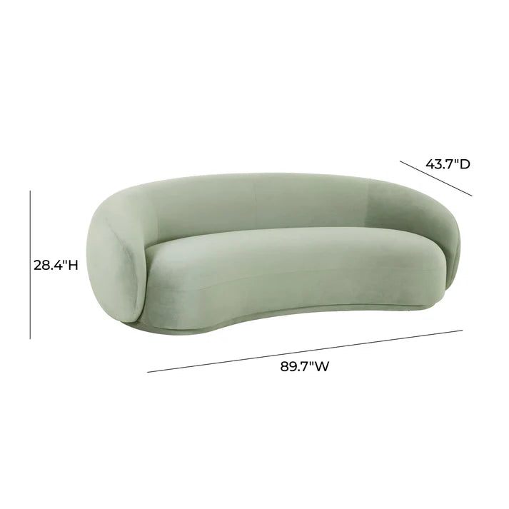 Kendall 90" Velvet Sofa - Moss Green