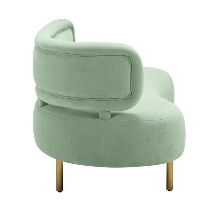 Tischa 70" Performance Fabric Sofa - Mint Green