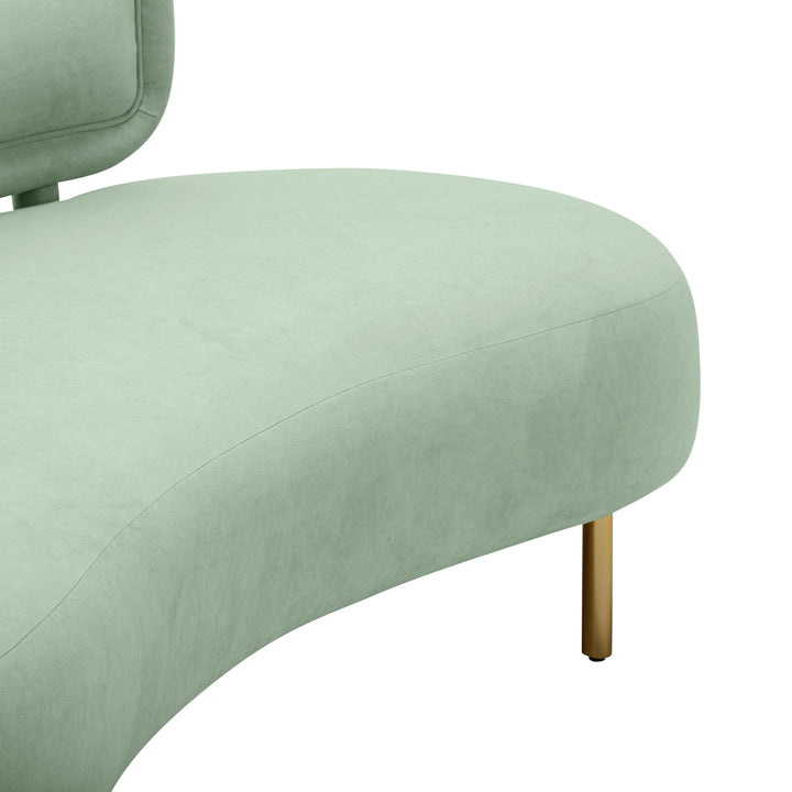 Tischa 70" Performance Fabric Sofa - Mint Green