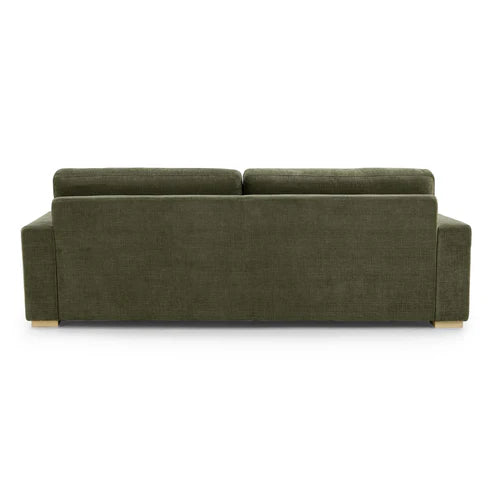 Beckham 96" Upcycled Chenille Sofa - Olive Green
