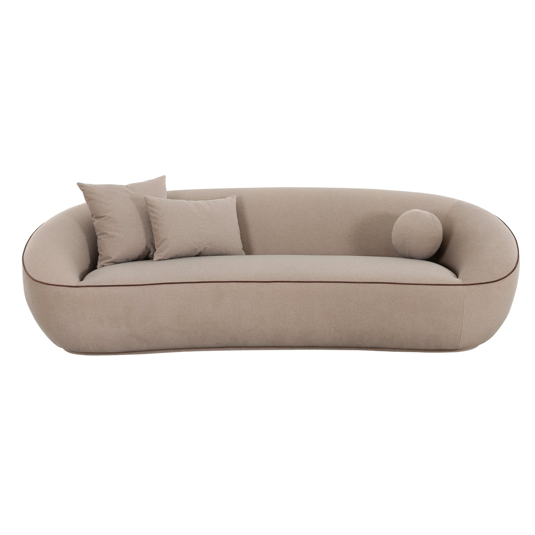 Jenny 98.5" Taupe Performance Faux Mohair Sofa