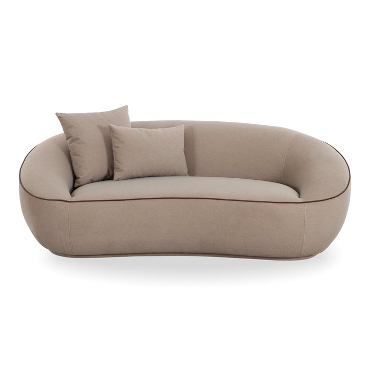 TOV Furniture Jenny 78" Taupe Performance Faux Mohair Loveseat