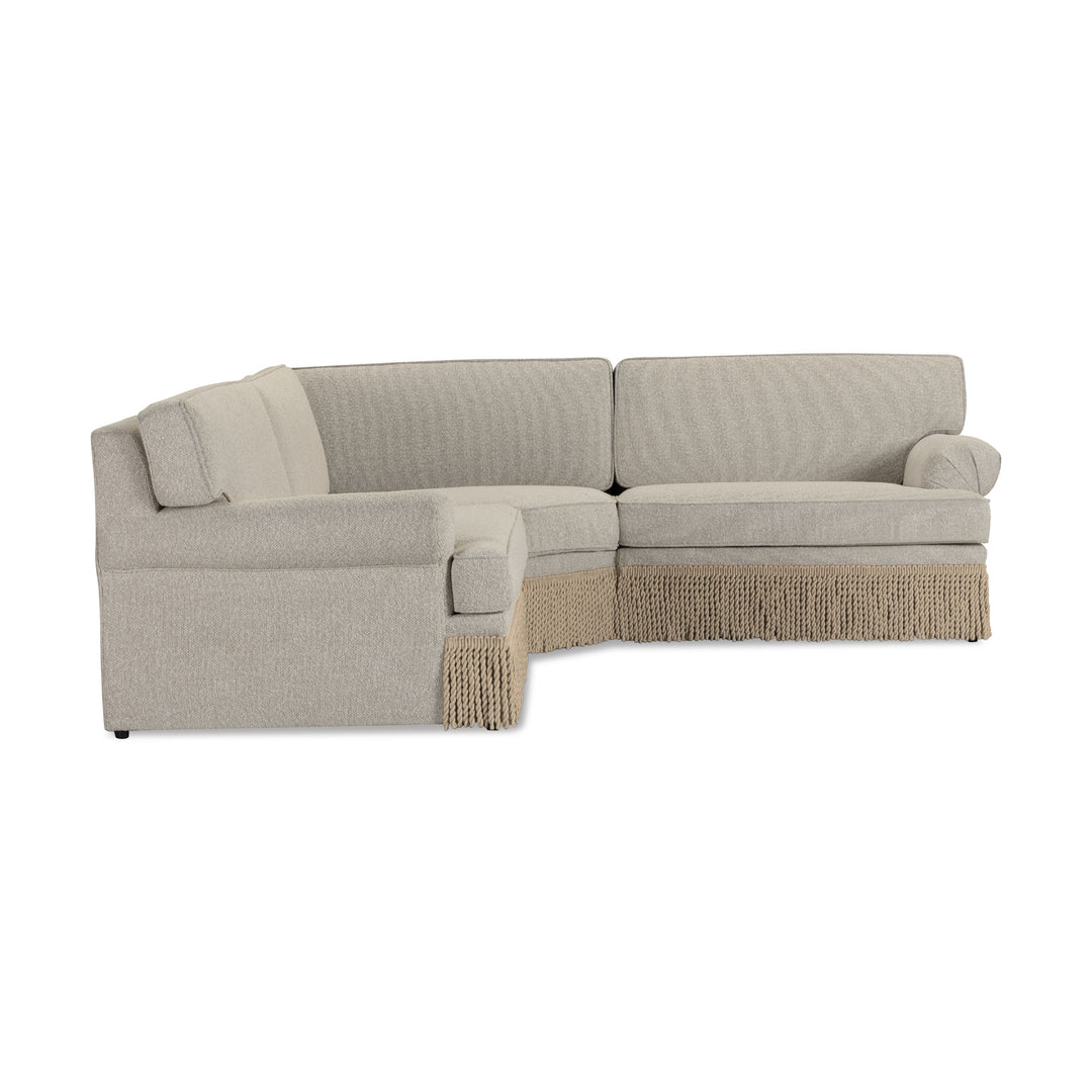 Yvette 3-Piece Warm Grey Performance Boucle L-Sectional
