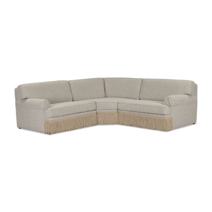 Yvette 3-Piece Warm Grey Performance Boucle L-Sectional
