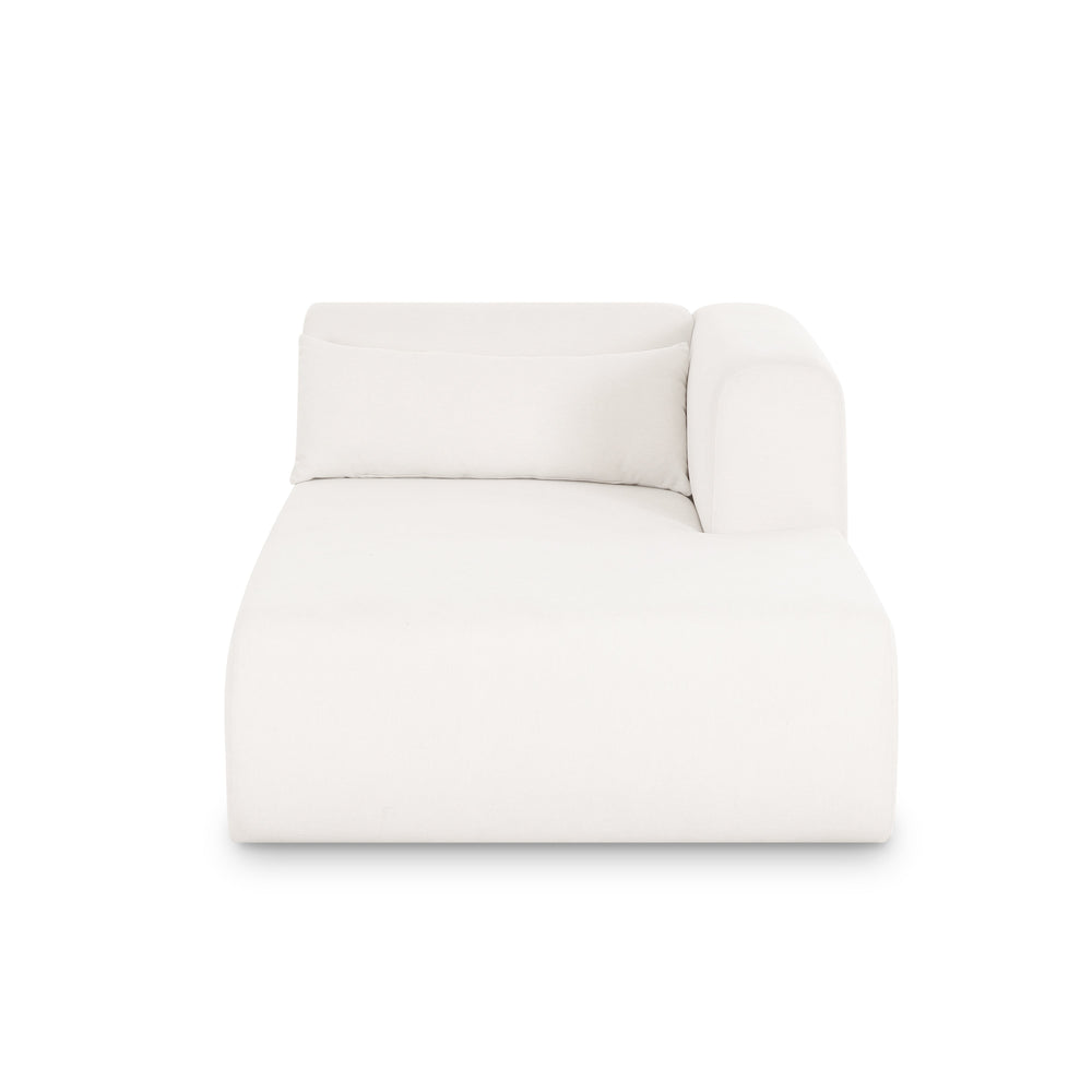Tarra Cream Performance Chenille Modular Chaise - RAF