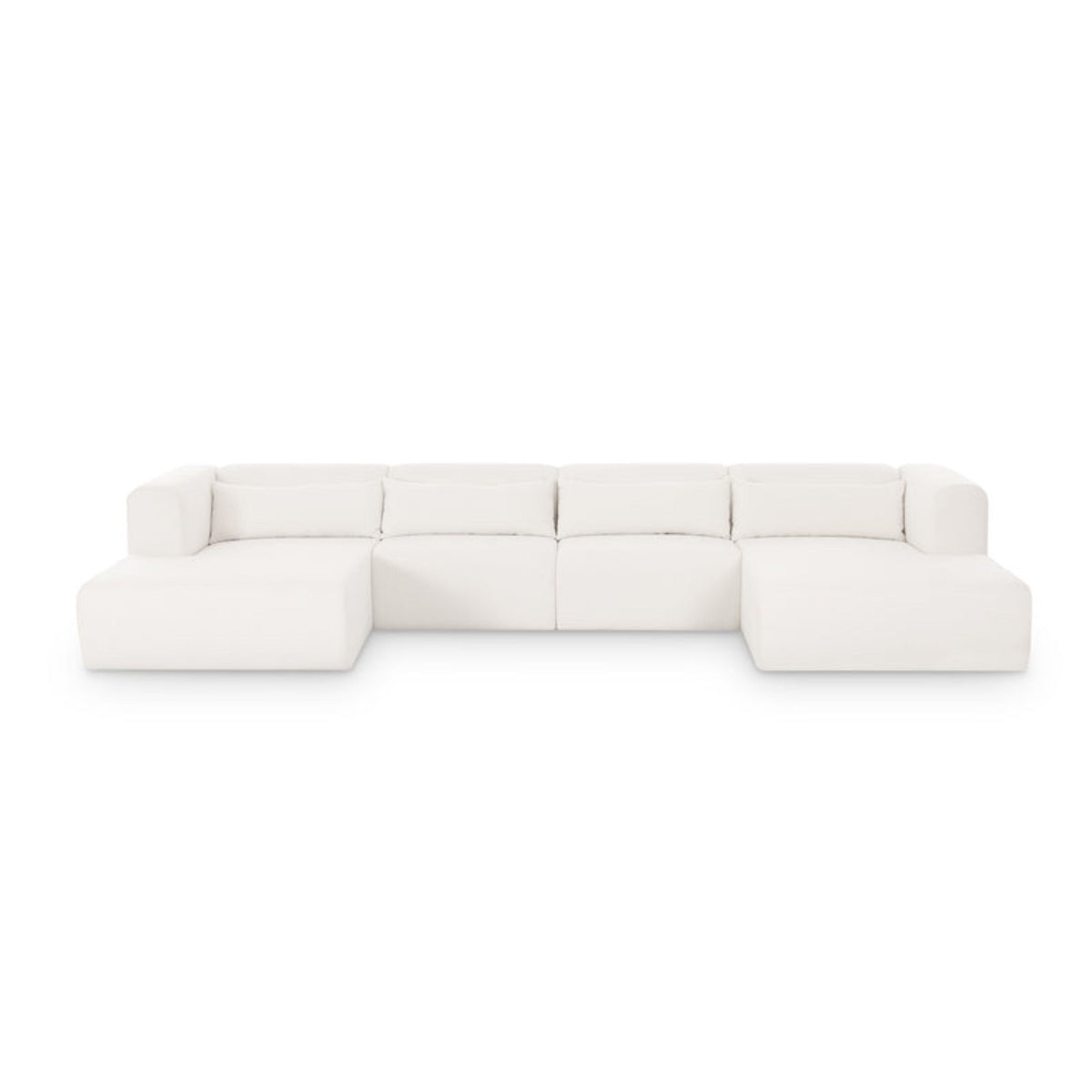 Tarra 4-Piece Cream Performance Chenille Modular U-Sectional