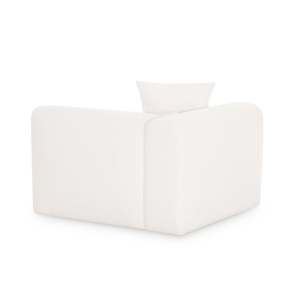 Tarra Cream Performance Chenille Modular Corner Chair