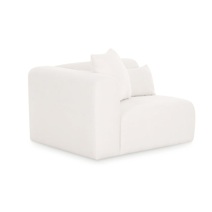Tarra Cream Performance Chenille Modular Corner Chair