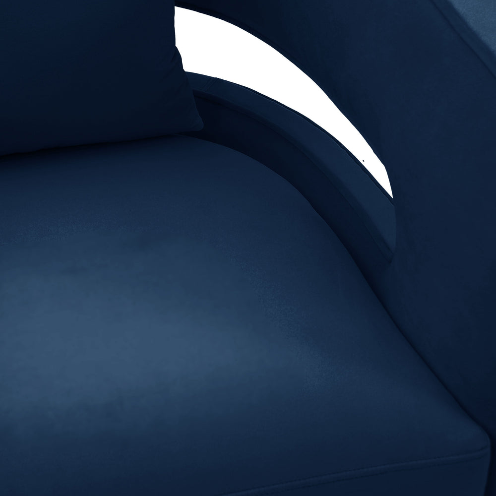 Kennedy Performance Velvet Swivel Accent Chair - Navy