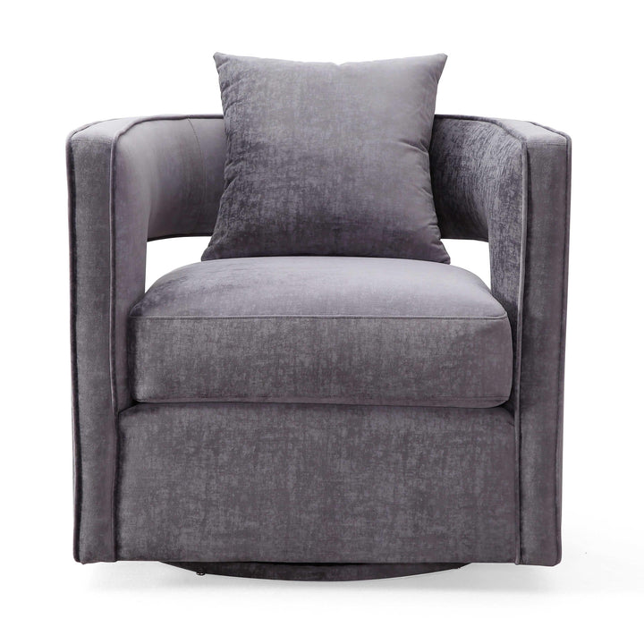 Kennedy Performance Velvet Swivel Accent Chair