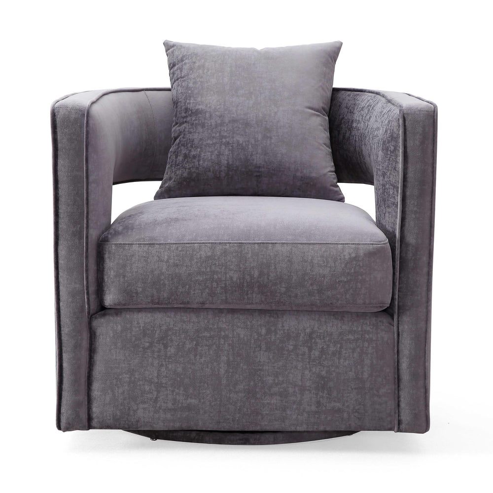 Kennedy Performance Velvet Swivel Accent Chair