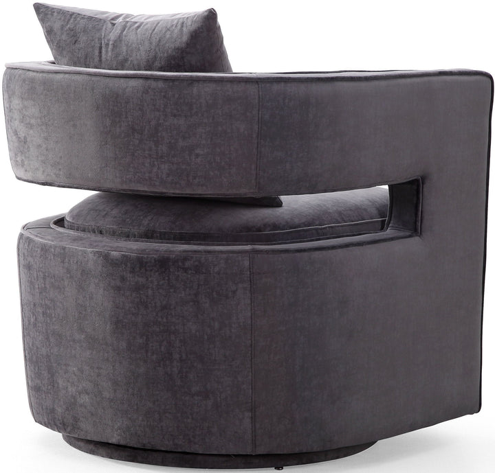 Kennedy Performance Velvet Swivel Accent Chair