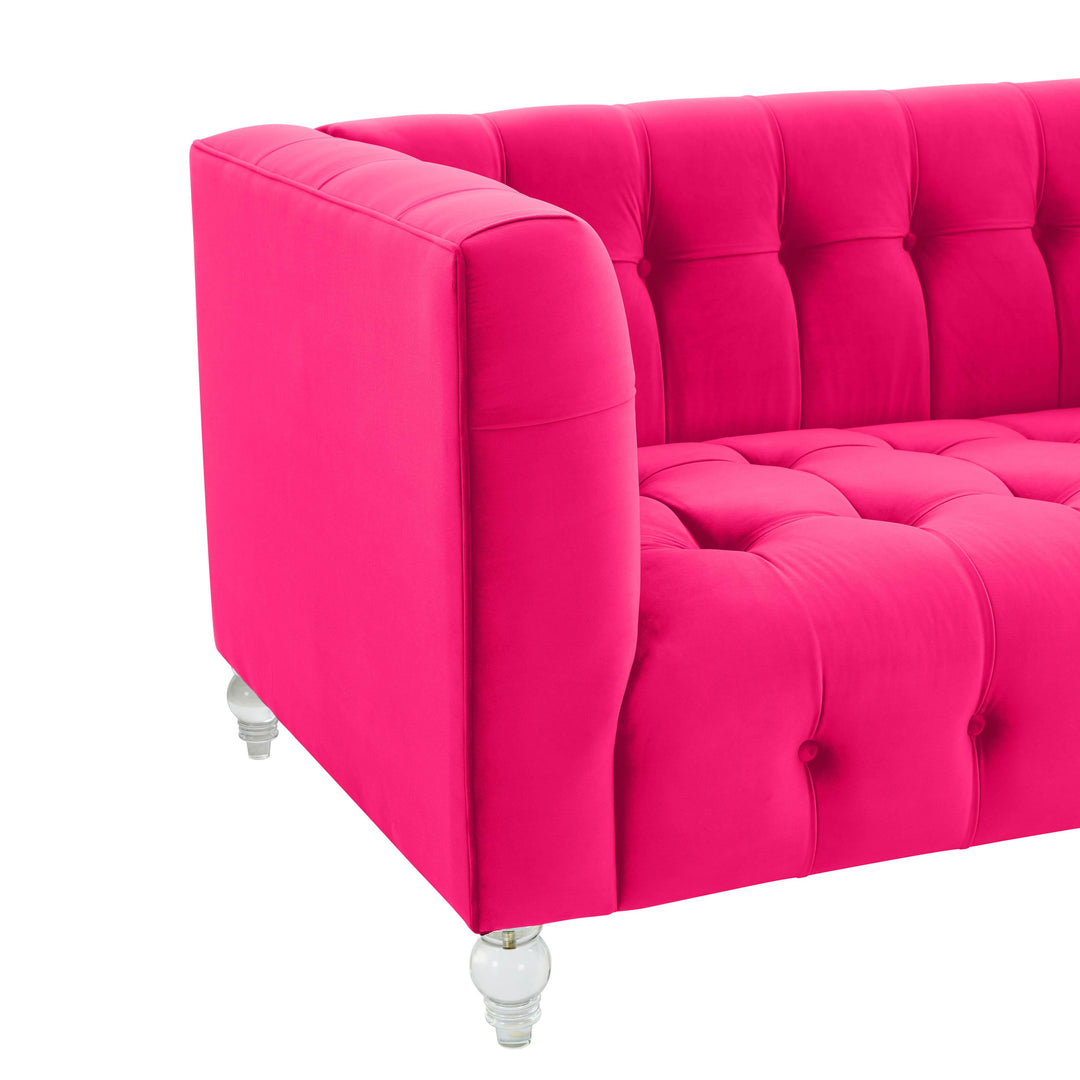 Bea 66" Hot Pink Performance Velvet Loveseat