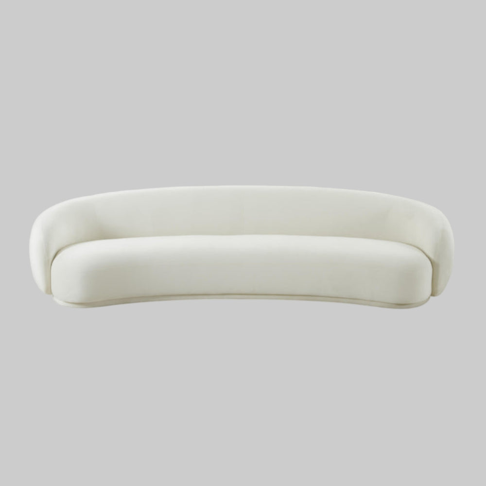 TOV Kendall 90" Velvet Sofa - Cream