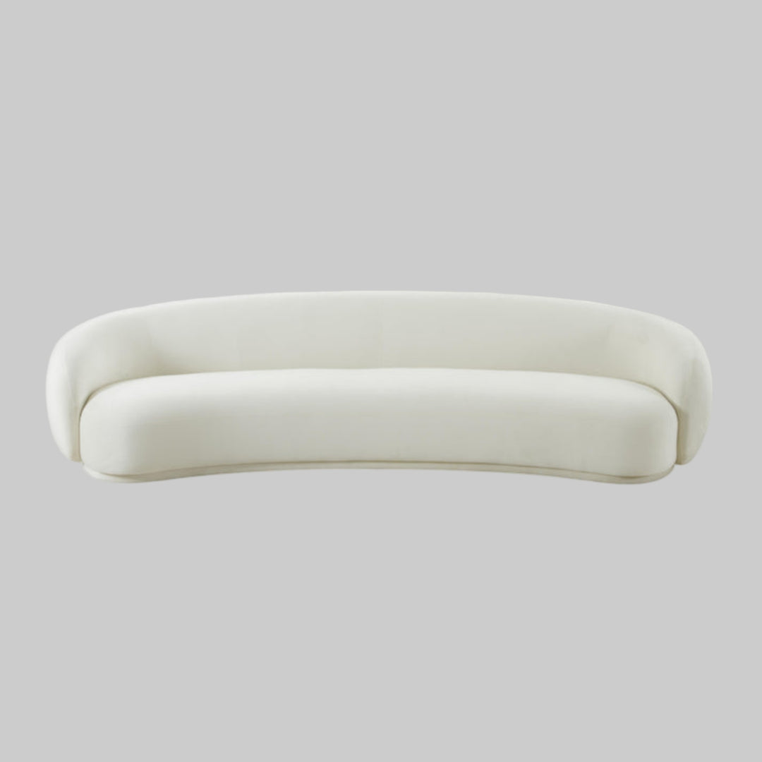 TOV Kendall 90" Velvet Sofa - Cream