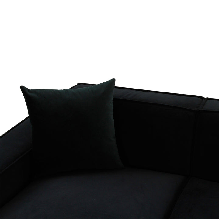 Olafur 2-Piece Performance Fabric L-Shaped Sectional - Black / LAF