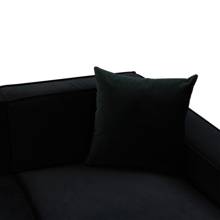Olafur 2-Piece Performance Fabric L-Shaped Sectional - Black / RAF