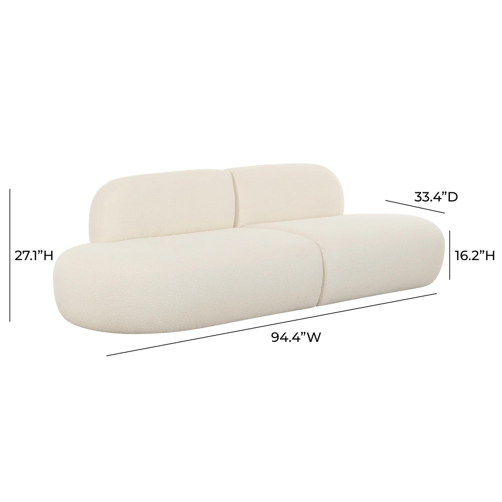 Broohah 94" Performance Fabric Sofa - Cream