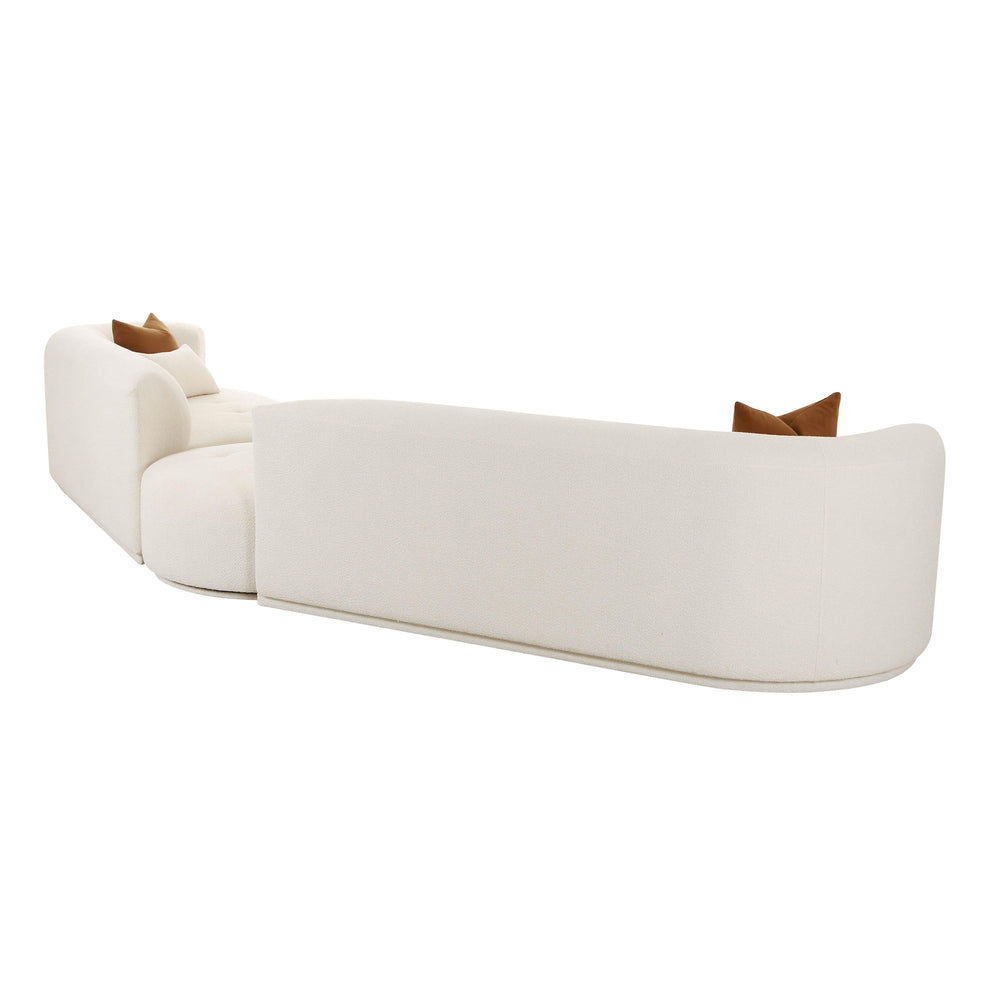 Fickle 3-Piece Cream Performance Boucle Modular Sectional