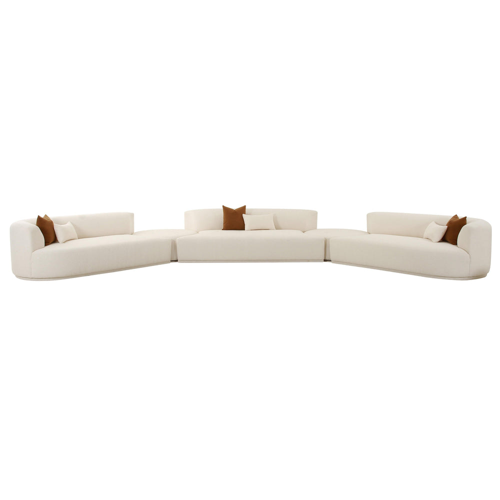Fickle 5-Piece Cream Performance Boucle Modular Sectional
