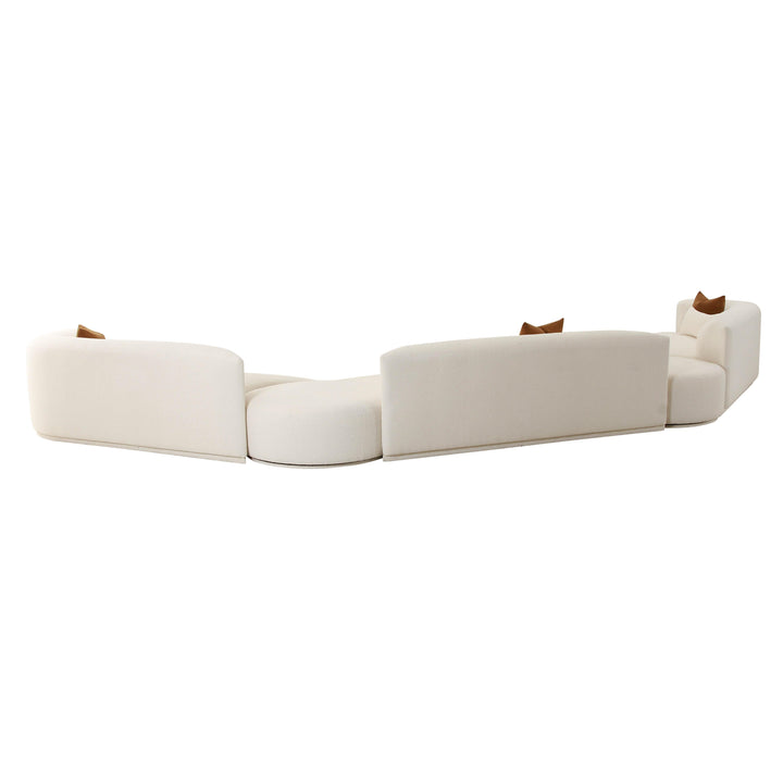 Fickle 5-Piece Cream Performance Boucle Modular Sectional