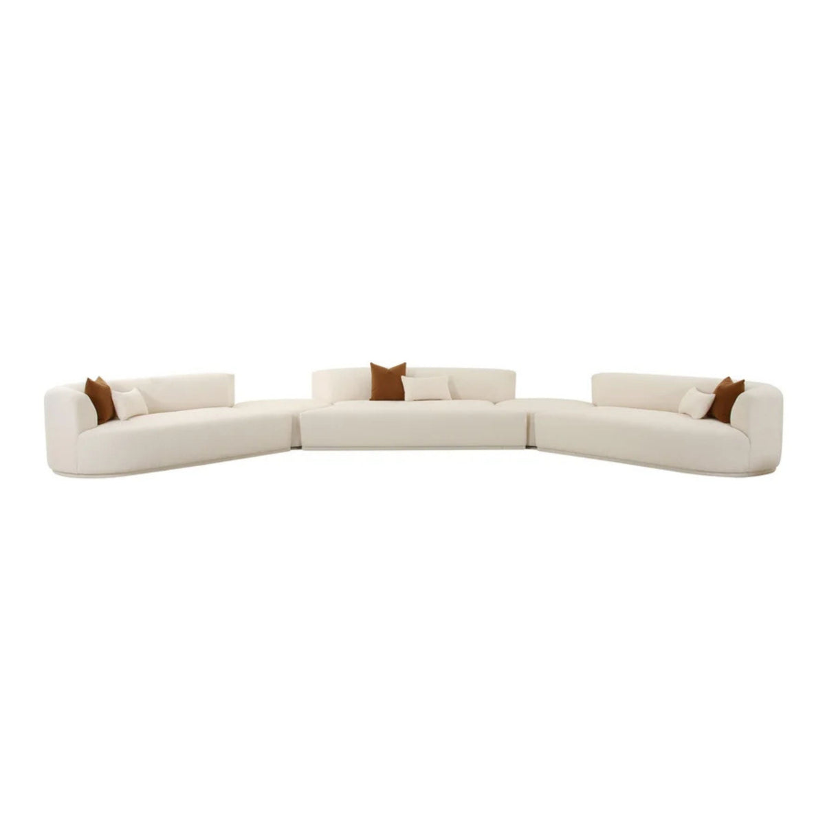 Fickle 5-Piece Cream Performance Boucle Modular Sectional