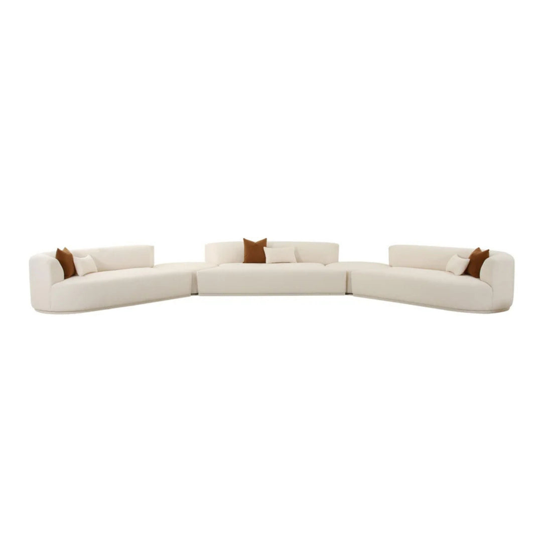 Fickle 5-Piece Cream Performance Boucle Modular Sectional