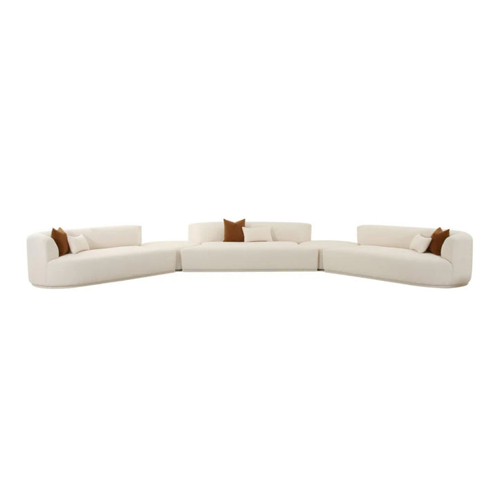 Fickle 5-Piece Cream Performance Boucle Modular Sectional