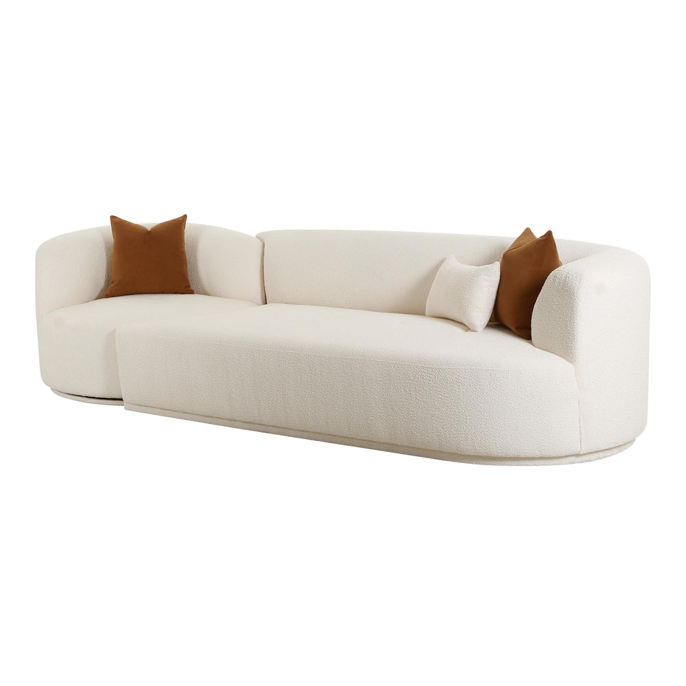 Fickle Cream Performance Boucle 2-Piece Modular Sofa - RAF