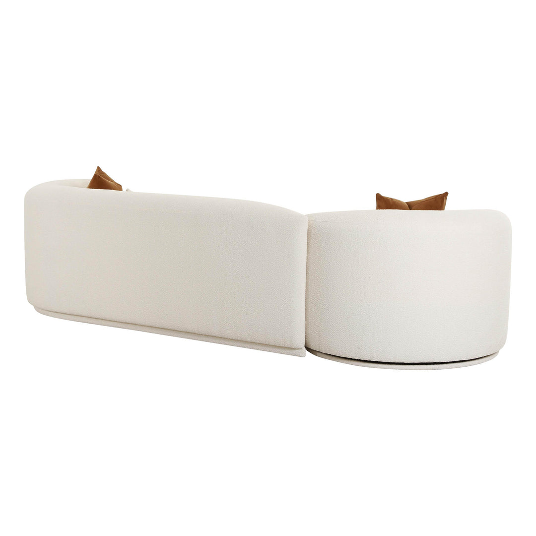 Fickle Cream Performance Boucle 2-Piece Modular Sofa