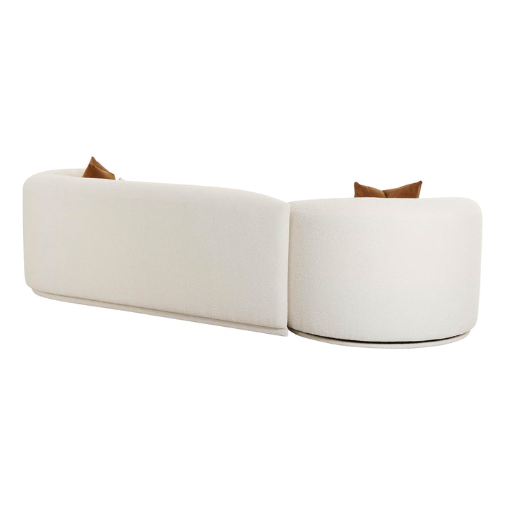 Fickle Cream Performance Boucle 2-Piece Modular Sofa - RAF