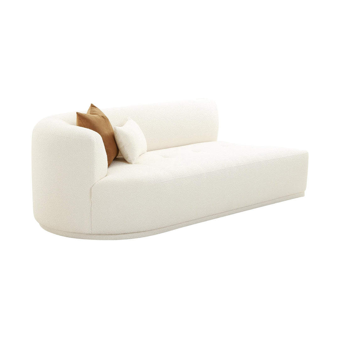 Fickle 82.5" Cream Performance Boucle Modular LAF Loveseat