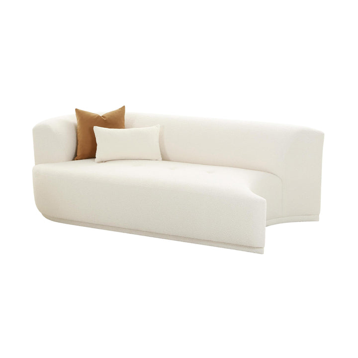 Fickle 82.5" Cream Performance Boucle Modular LAF Loveseat