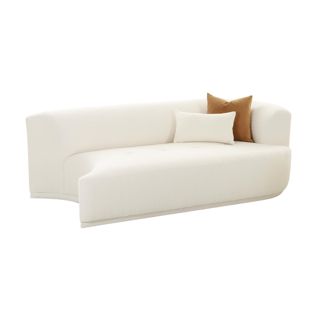 Fickle 82.5" Cream Performance Boucle Modular Loveseat