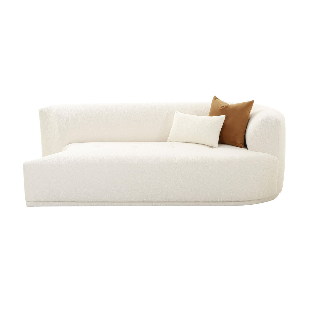 Fickle 82.5" Cream Performance Boucle Modular RAF Loveseat