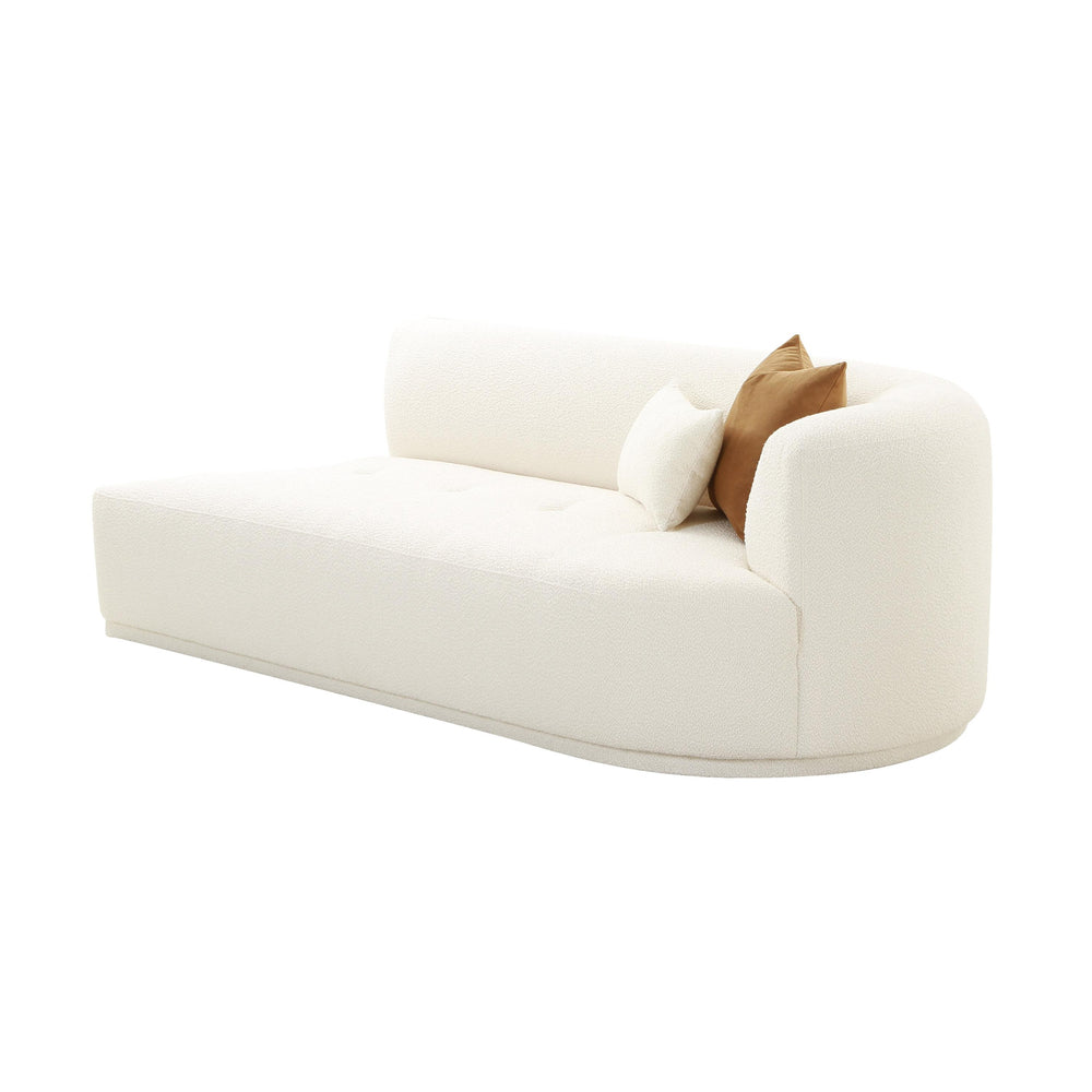 Fickle 82.5" Cream Performance Boucle Modular RAF Loveseat