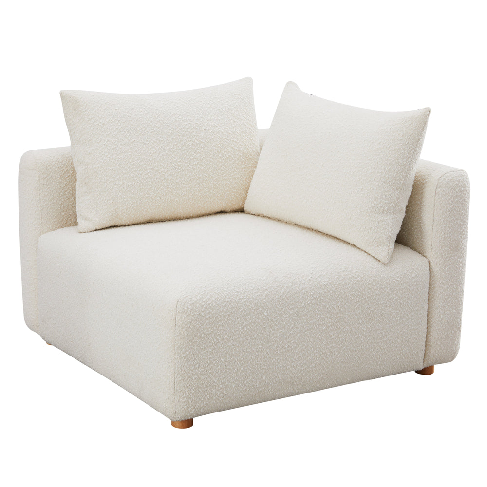 Hangover Cream Performance Boucle Modular Corner Chair