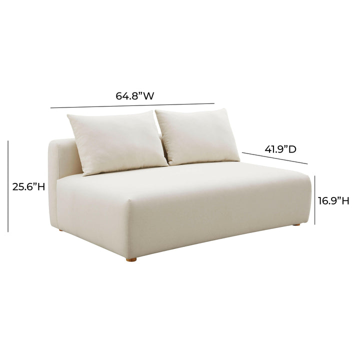TOV Furniture TOV-L68788-LS Hangover Cream Performance Linen Modular Loveseat