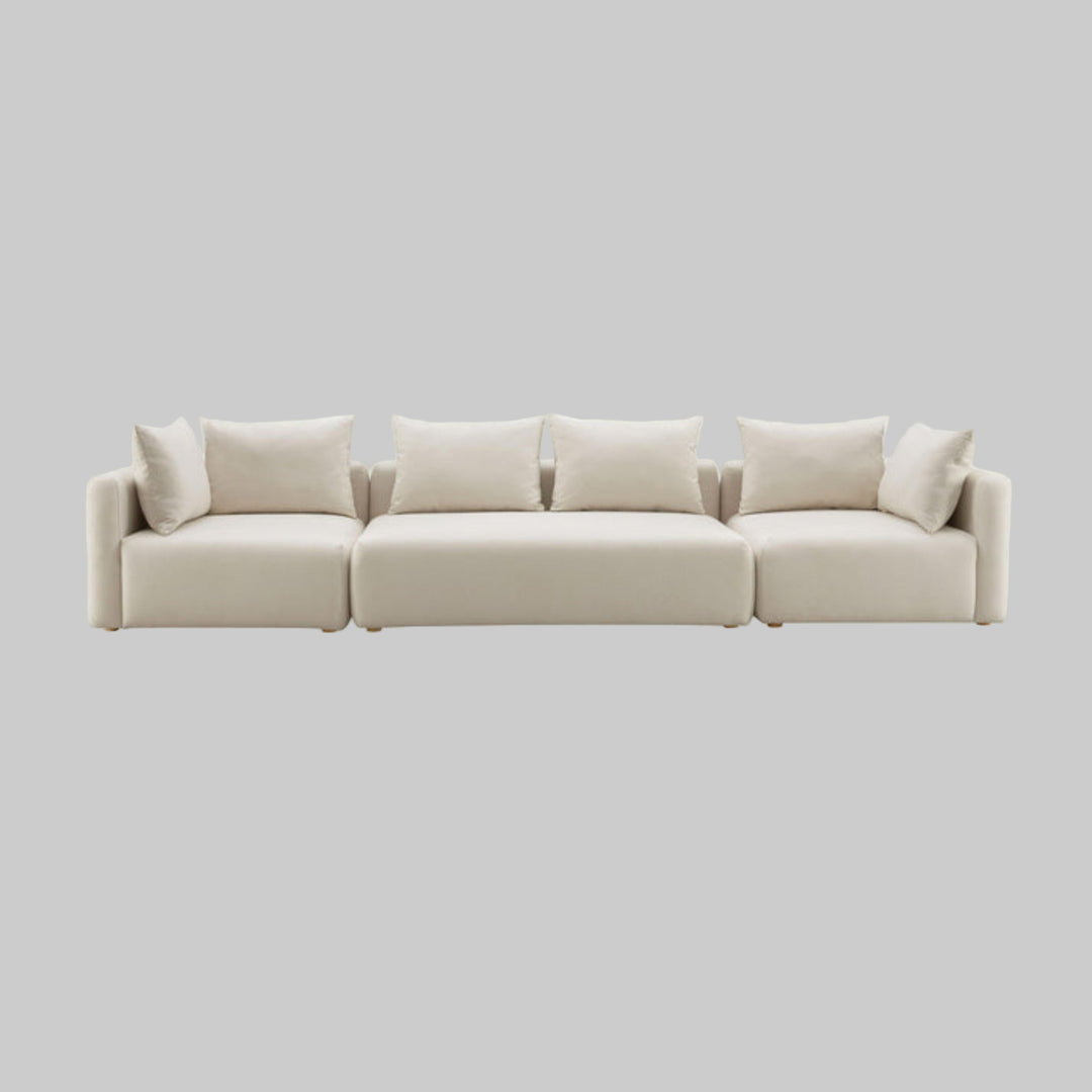 Hangover 112.5" Cream Performance Linen Sofa