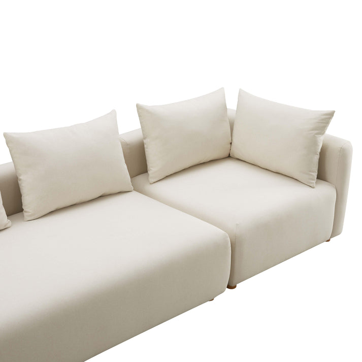 Hangover 112.5" Cream Performance Linen Sofa