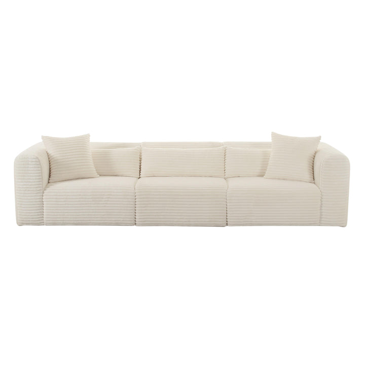 Tarra 118" Fluffy Oversized Performance Corduroy Modular Sofa
