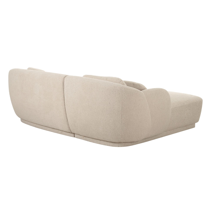 Misty 2-Piece Cream Performance Boucle L-Shaped Sectional
