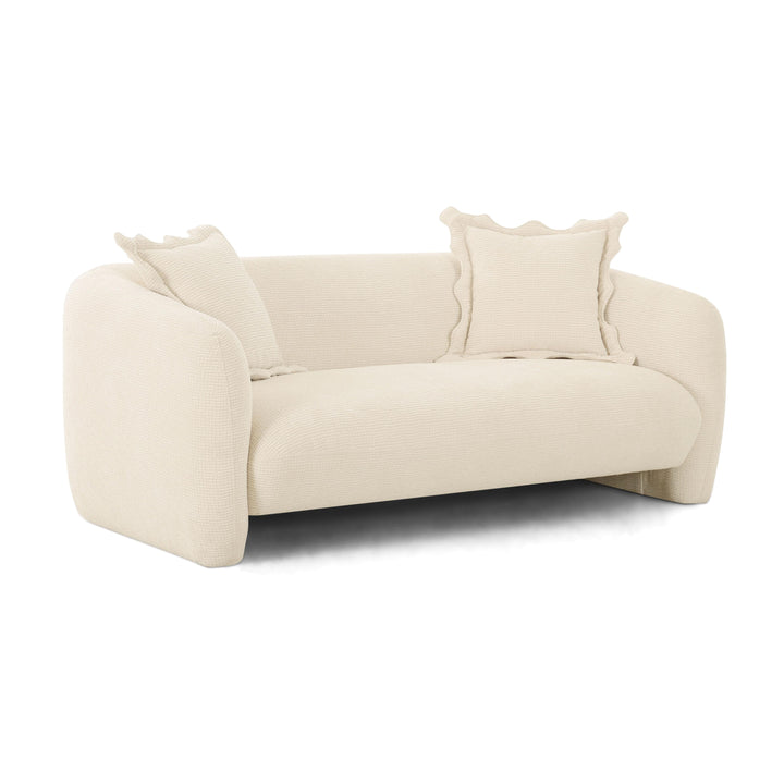 TOV Furniture Lou 71.5" Sandstone Textured Performance Fabric Loveseat