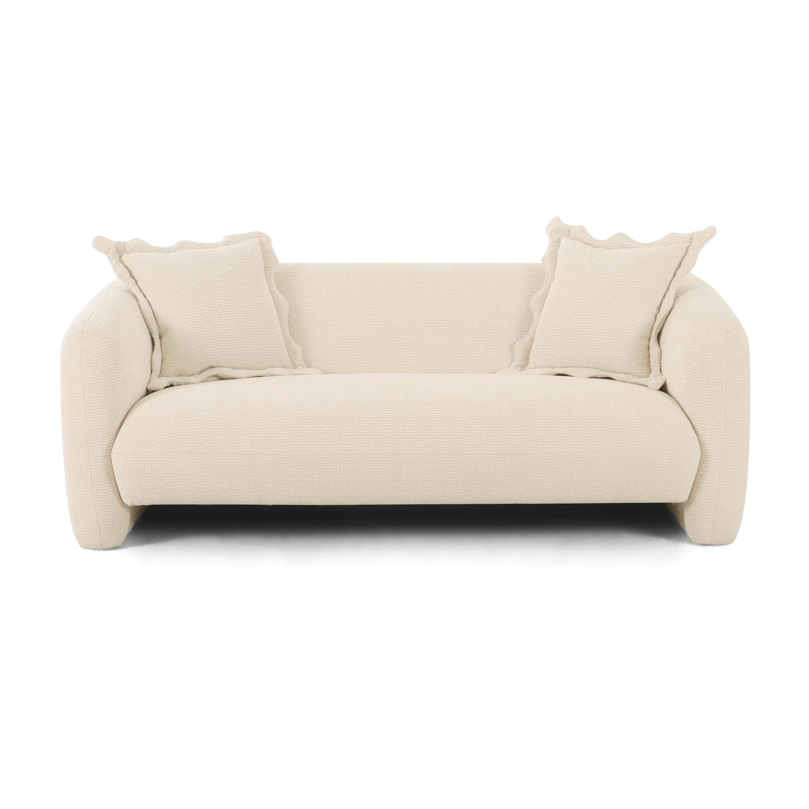 Lou 71.5" Sandstone Textured Performance Fabric Loveseat