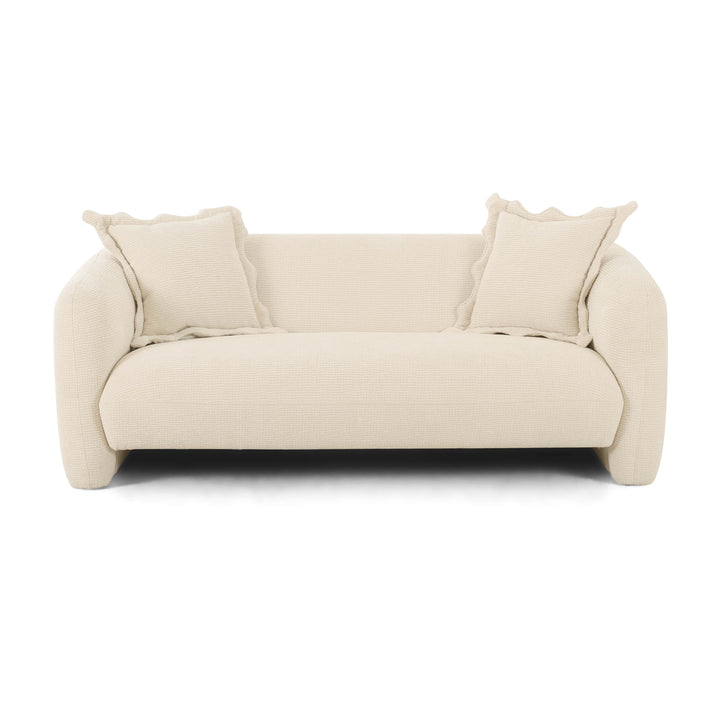 Lou 71.5" Sandstone Textured Performance Fabric Loveseat