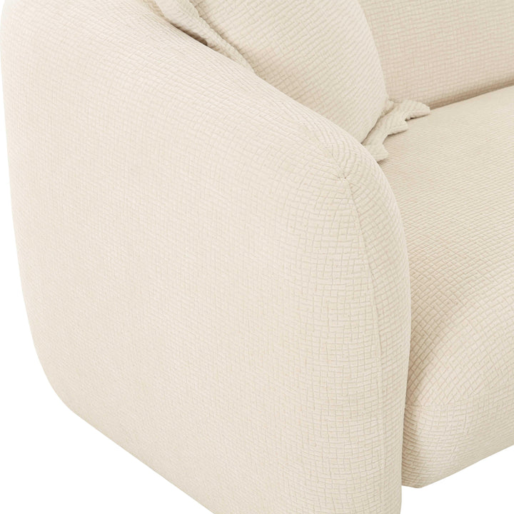 Lou 71.5" Sandstone Textured Performance Fabric Loveseat