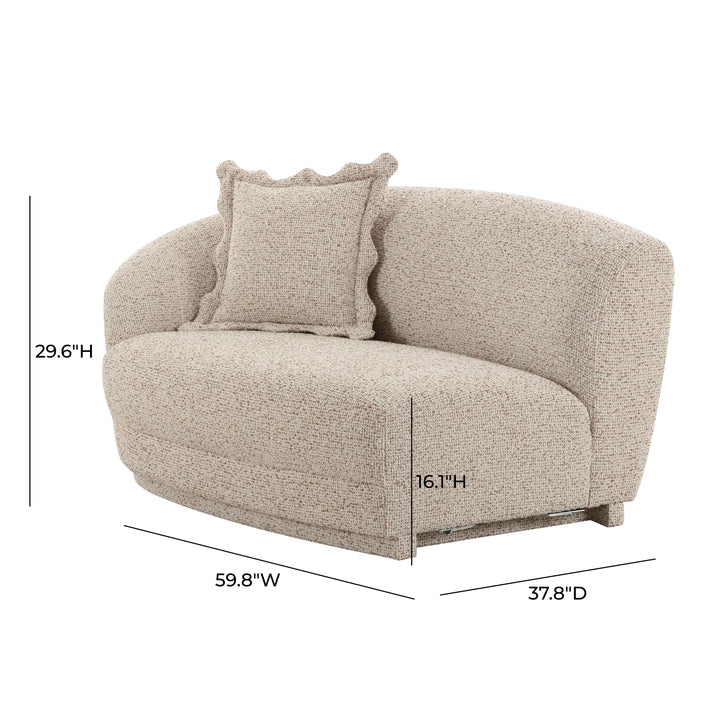 Marion 60" Two-Tone Textured Performance Boucle Loveseat