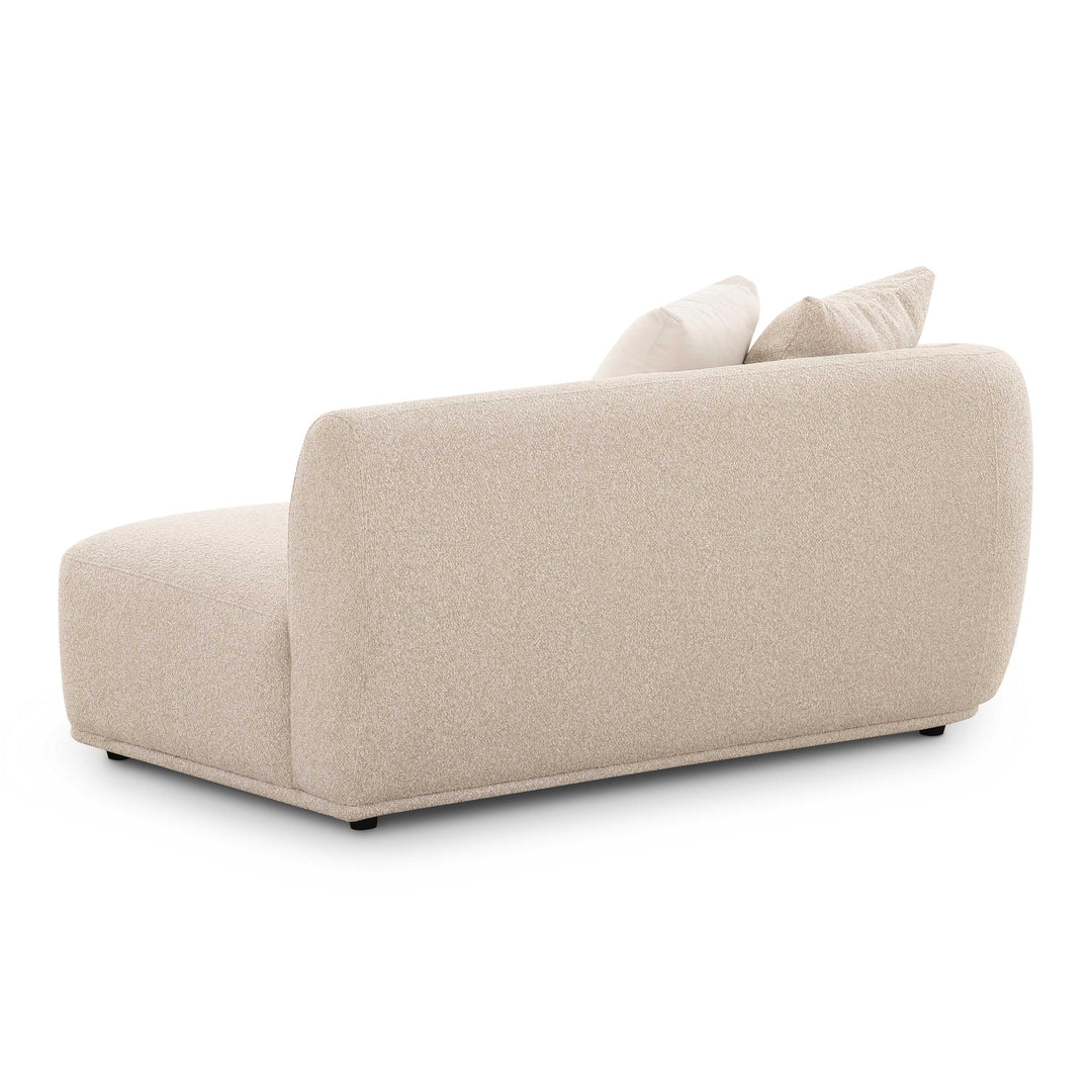 Sylvie 59" Cream Performance Boucle LAF Arm Loveseat